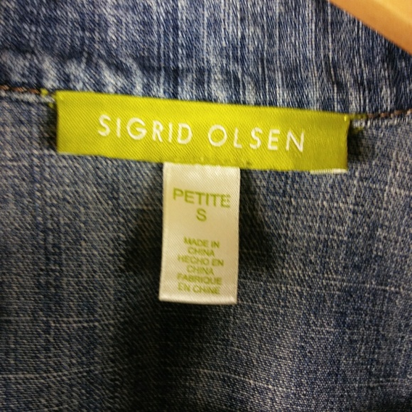 Sigrid Olsen Womens beaded denim jacket - Picture 5 of 6